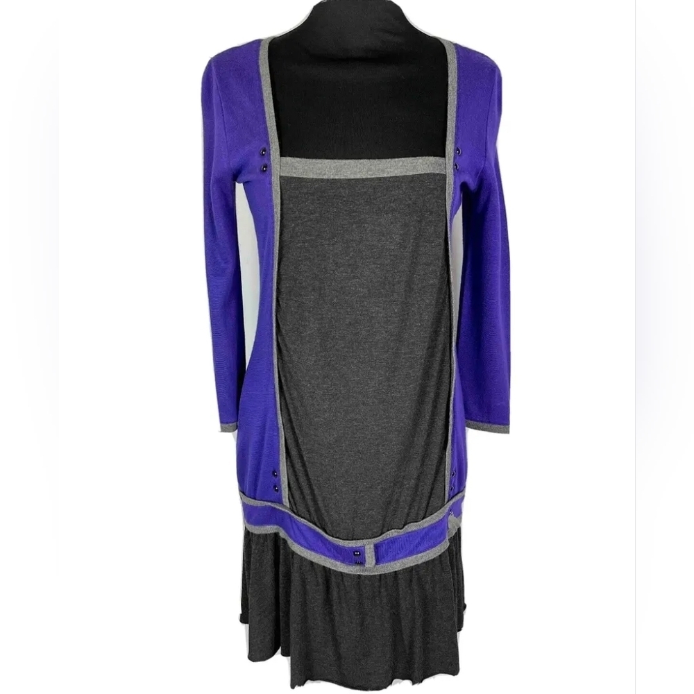 Love Moschino Viscose Balloon Party Dress Color Blocked Dress Size European 44